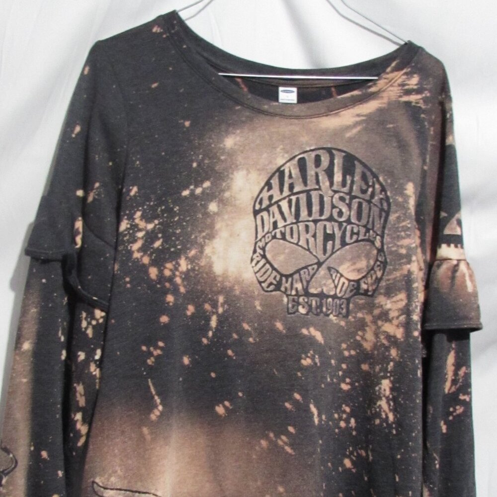 Women's sweatshirt Harley-Davidson size large bleach dye original designer